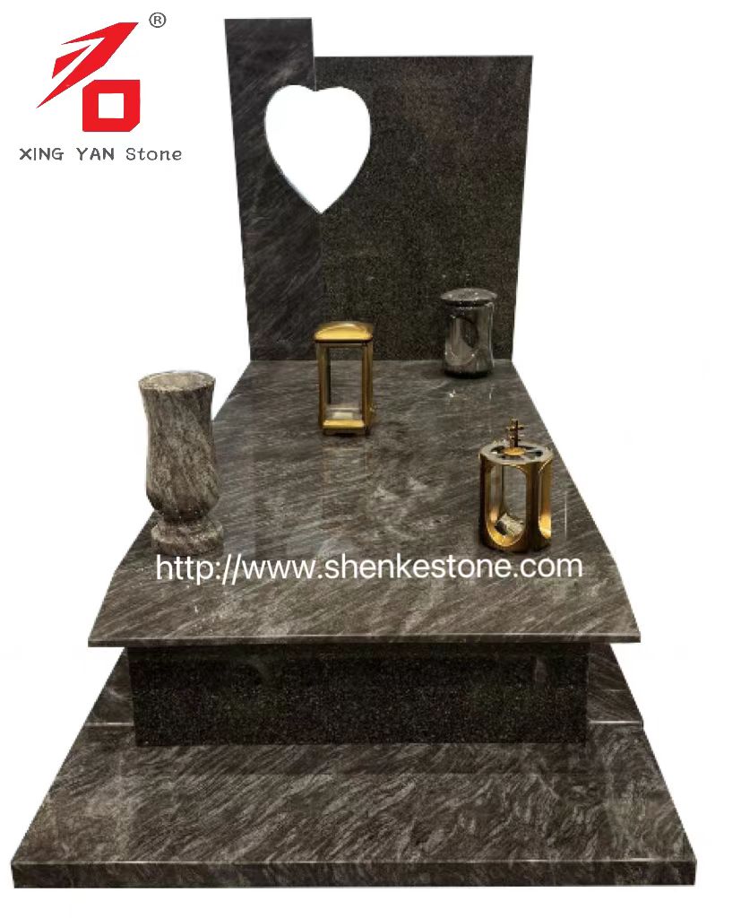 নীল ওরিওন গ্রানাইট ফিউনারাল স্মৃতিসৌধ (ফুলদানি সহ)