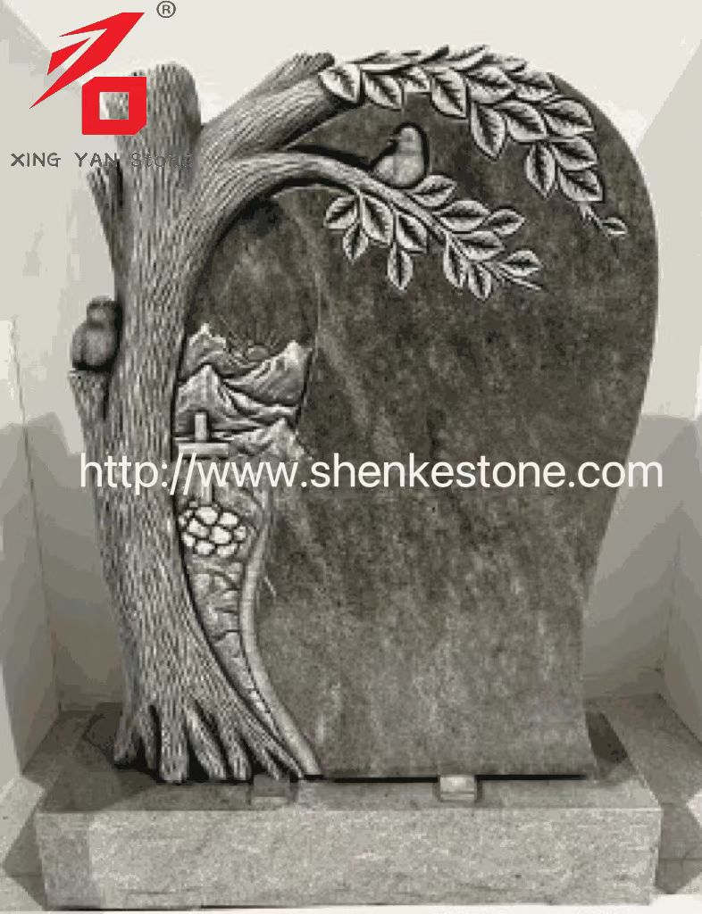 চীন জিঙ্গিয়ান - ট্রি শ্যাডো কার্ভিং আর্ট টম্বস্টোন