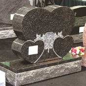 চাইনিজ জিঙ্গিয়ান ডাবল হার্ট ভাস্কর্য আর্ট টম্বস্টোন