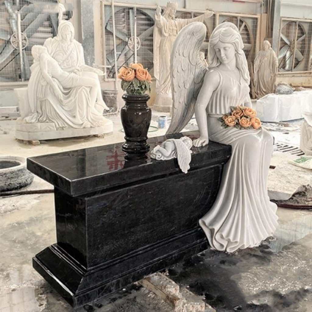 জিংইয়ান অ্যাঞ্জেল গার্ডিয়ান মার্বেল সমাধি পাথর